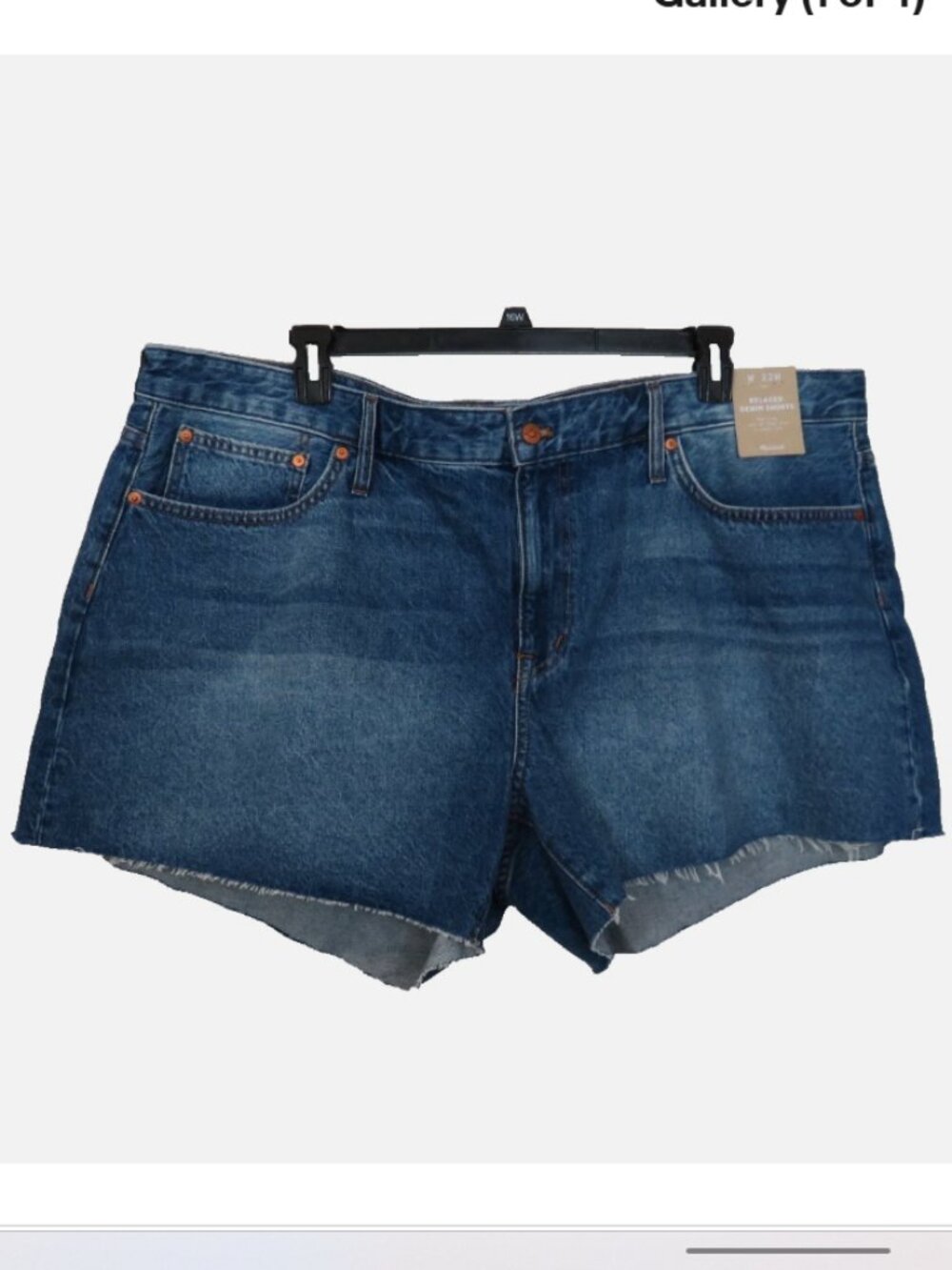Madewell Size 22W Relaxed Jean Short Denim Shorts NEW